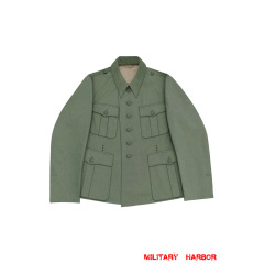 WWII German Police M36 Officer Mottled Green Summer Tunic Feldbluse WW2 German police cotton Tunic,WW2 german police uniforms,WWII police uniform,WWII german police militaria,ww2 german police jacket,ww2 German police summer uniforms