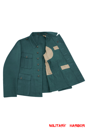WWII German Police M41 EM Summer HBT Tunic Feldbluse