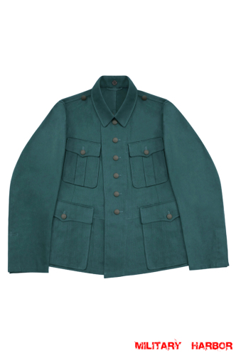 WWII German Police M41 EM Summer HBT Tunic Feldbluse