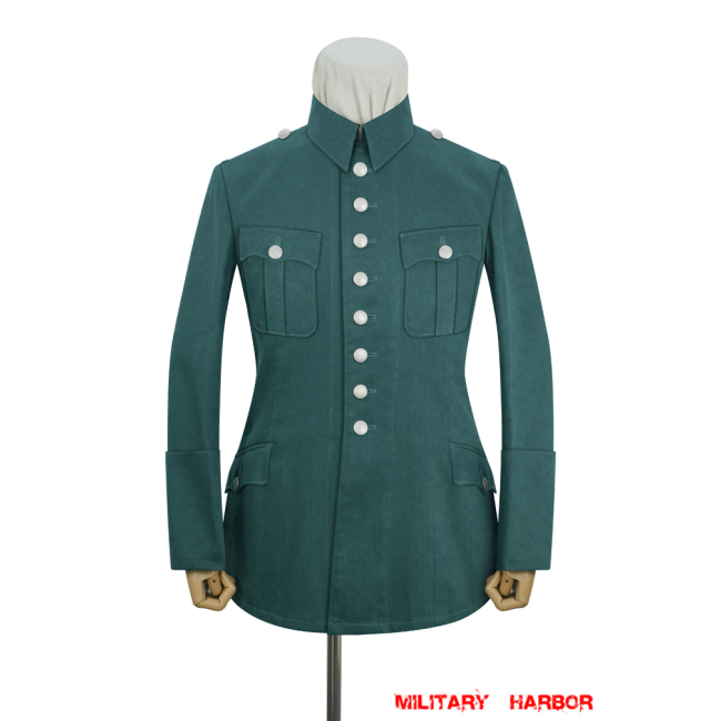WWII German Police M27 General Officer Summer HBT Service Tunic Jacket WW2 German police cotton Tunic,WW2 german police uniforms,WWII police uniform,WWII german police militaria,ww2 german police jacket,ww2 German police summer uniforms