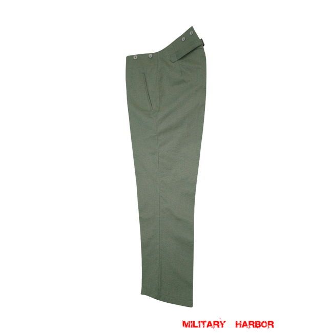 WWII German Police Mottled Green Summer Field Trousers WW2 German police cotton trousers,WW2 german police uniforms,WWII police uniform,WWII german police militaria,ww2 german police trousers