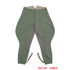 WWII German Police Officer Mottled Green Riding Summer Breeches WW2 German police cotton breeches,WW2 german police uniforms,WWII police uniform,WWII german police militaria,ww2 german police breeches
