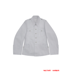 WWII German SS M35 Officer Summer White Cotton Service Tunic Jacket WW2 german uniform,SS uniform,waffen SS,gestapo,m32 tunic,WWII German HBT Cotton Tunic,HBT uniforms,WW2 german militaria,WW2 military surplus,w2 uniforms,WWII german,replica military uniforms,german summer uniforms,WWII Reenactment,reenactment shop
