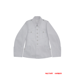WWII German SS M35 Officer Summer White Cotton Service Tunic Jacket 6 buttons WW2 german uniform,SS uniform,waffen SS,gestapo,m32 tunic,WWII German HBT Cotton Tunic,HBT uniforms,WW2 german militaria,WW2 military surplus,w2 uniforms,WWII german,replica military uniforms,german summer uniforms,WWII Reenactment,reenactment shop