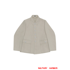 WWII German RAD Summer HBT Off-White Drill Service Tunic Reichsarbeitsdienst,Reich Labour Service,ww2 german RAD tunics,ww2 german RAD uniforms,RAD HBT tunics