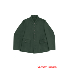 WWII German RAD Summer HBT Green Drill Service Tunic Reichsarbeitsdienst,Reich Labour Service,ww2 german RAD tunics,ww2 german RAD uniforms,RAD HBT tunics