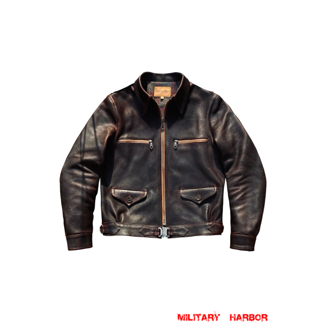 WWII German Luftwaffe Hartmann style Leather Fighter Pilot Jacket ww2 leather jacket , german Pilot Jacket, Hartmann Jacket, ww2 Fighter Jacket