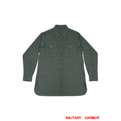 WWII German Heer SS Green-Grey Long Sleeve Shirt WW2 german uniform,Luftwaffe uniform,german army uniform,german airforce,german Service Shirt,German Long sleeve shirt,HBT uniforms,WW2 german militaria,WW2 military surplus,w2 uniforms,WWII german,replica military uniforms,german summer uniforms,WWII Reenactment,reenactment  shop