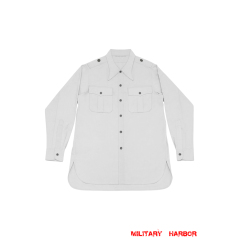 WWII German Heer SS White Long Sleeve Shirt ww2 german uniform,SS uniform,german army uniform,german airforce,german Service Shirt