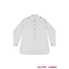 WWII German Heer SS White Long Sleeve Pullover Shirt II ww2 german uniform,SS uniform,german army uniform,german airforce,german Service Shirt