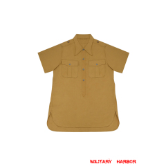 WWII German DAK Tropical Afrikakorps Sand Short Sleeve Pullover Shirt WW2 german uniform,Luftwaffe uniform,german army uniform,german airforce,german Service Shirt,German Long sleeve shirt,HBT uniforms,WW2 german militaria,WW2 military surplus,w2 uniforms,WWII german,replica military uniforms,german summer uniforms,WWII Reenactment,reenactment  shop