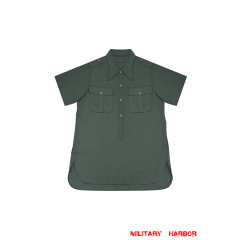 WWII German Heer SS Green-Grey Short Sleeve Pullover Shirt WW2 german uniform,Luftwaffe uniform,german army uniform,german airforce,german Service Shirt,German Long sleeve shirt,HBT uniforms,WW2 german militaria,WW2 military surplus,w2 uniforms,WWII german,replica military uniforms,german summer uniforms,WWII Reenactment,reenactment  shop