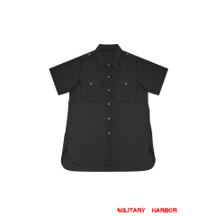 WWII German Panzer Black Short Sleeve Shirt WW2 german uniform,Luftwaffe uniform,german army uniform,german airforce,german Service Shirt,German Long sleeve shirt,HBT uniforms,WW2 german militaria,WW2 military surplus,w2 uniforms,WWII german,replica military uniforms,german summer uniforms,WWII Reenactment,reenactment  shop