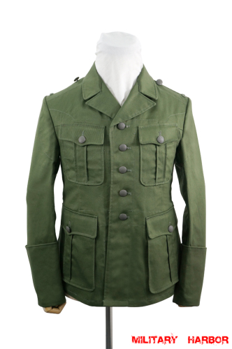 WWII German DAK/Tropical Afrikakorps M40 officer olive field tunic