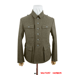 WWII German M43 Heer EM Brown wool tunic Feldbluse WWII German Wool Tunic,WW2 german uniforms,WWII army uniform,WWII german militaria,wehrmacht,german military clothing,WW2 reproduction,M43 tunic