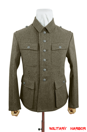 WWII German M43 Heer EM Brown wool tunic Feldbluse