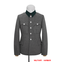 WWII German Austrian Officer Grey Wool Service Tunic Jacket II 5 buttons WWII German Austrian Officer Grey Wool Service Tunic Jacket II 5 buttons