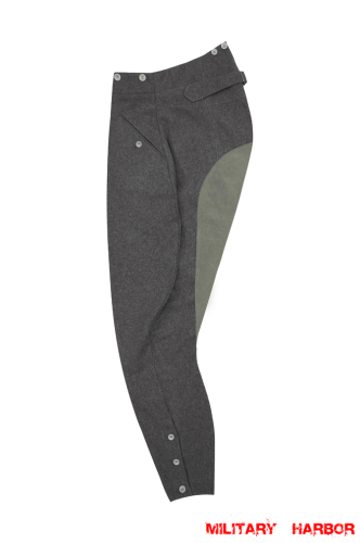WWII German Heer M36 Stone Grey Wool Mounted Troops Riding Breeches