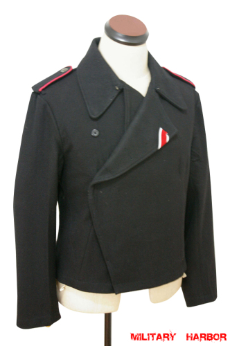 WWII German Heer panzer black wool wrap/jacket