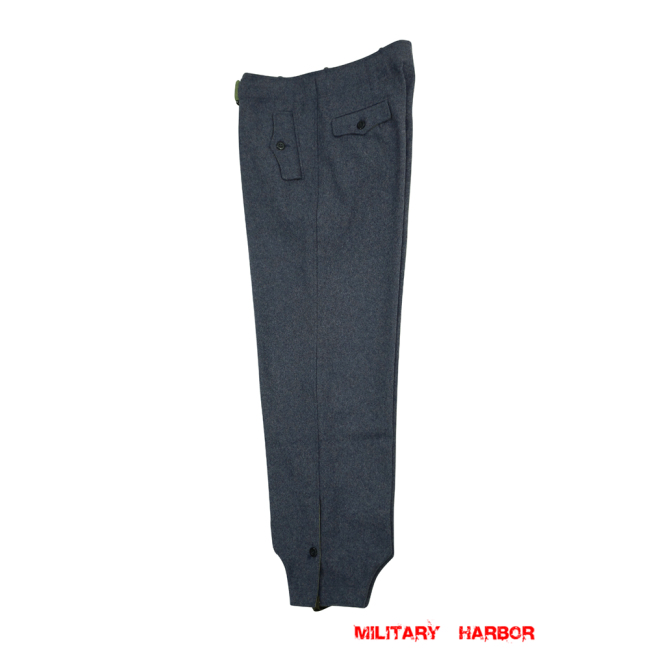 WWII German Luftwaffe blue grey wool panzer trousers WWII German Wool Panzer Trousers,WW2 german uniforms,WWII army uniform,WWII german militaria,Luftwaffe uniform,german military clothing,WW2 reproduction