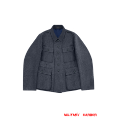 WWII German Luftwaffe M43 EM Blue Grey Wool Tunic Feldbluse WWII German Wool Luftwaffe Tunic,WW2 german uniforms,WWII army uniform,WWII german militaria,Luftwaffe uniform,german military clothing,WW2 reproduction,M43 tunic