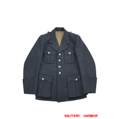 WWII German  M33 Luftwaffe EM/NCO blue grey wool tunic tuchrock WWII German Wool Luftwaffe Tunic,WW2 german uniforms,WWII army uniform,WWII german militaria,Luftwaffe uniform,german military clothing,WW2 reproduction,M35 tunic