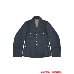 WWII German M33 Luftwaffe EM/NCO Blue Grey Wool Tunic Short Cut WWII German Wool Luftwaffe Tunic,WW2 german uniforms,WWII army uniform,WWII german militaria,Luftwaffe uniform,german military clothing,WW2 reproduction,M35 tunic