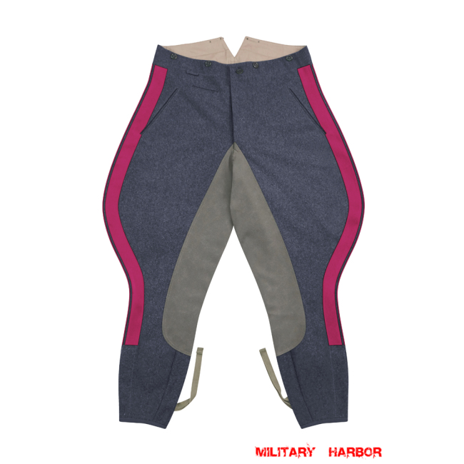 WWII German Luftwaffe General Staff OKW OKH Blue Grey Wool Riding Breeches WW2 german General Staff,ww2 General Staff,OKW,OKH,General Staff uniforms,OKW uniforms,OKH uniforms,General Staff trousers,OKW trousers,OKH trousers