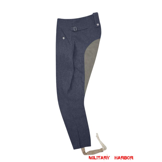 WWII German Luftwaffe M43 Blue Grey Wool Mounted Troops Riding Breeches WWII German Wool Luftwaffe Trousers,WW2 german uniforms,WWII army uniform,WWII german militaria,Luftwaffe uniform,german military clothing,WW2 reproduction
