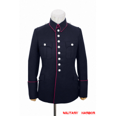 WWII German Fire Police Navy Blue Wool Service Waffenrock Tunic With Pipe WW2 German police Wool Tunic,WW2 german police uniforms,WWII police uniform,WWII german police militaria,ww2 german police jacket