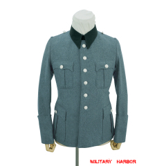 WWII German Police General Officer Wool Service Tunic Jacket With Deep Green Collar 6 Buttons WW2 German police Wool Tunic,WW2 german police uniforms,WWII police uniform,WWII german police militaria,ww2 german police jacket