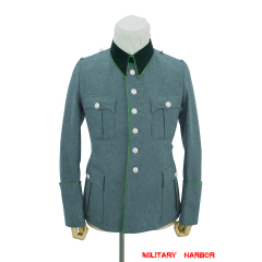 WWII German Police General Officer Wool Modified Tunic Jacket With Deep Green Collar 6 Buttons WW2 German police Wool Tunic,WW2 german police uniforms,WWII police uniform,WWII german police militaria,ww2 german police jacket