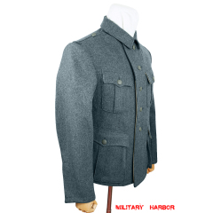 WWII German M40 Heer EM Italian Field Wool tunic Feldbluse blue green grey