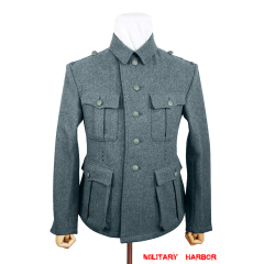 WWII German M40 Heer EM Italian Field Wool tunic Feldbluse blue green grey WWII German M40 Heer EM Italian Field Wool tunic Feldbluse blue green grey