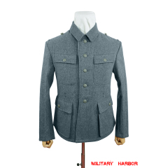 WWII German M43 SS EM Italian Field Wool tunic Feldbluse blue green grey WWII German Wool Tunic,WW2 german uniforms,WWII army uniform,WWII german militaria,SS uniform,german military clothing,WW2 reproduction,M43 tunic