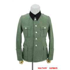 WWII German SS M36 officer wool service tunic Jacket black collar WWII German Wool Tunic,WW2 german uniforms,WWII army uniform,WWII german militaria,SS uniform,german military clothing,WW2 reproduction,M36 tunic,waffen SS