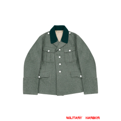 WWII German M35 SS LAH FieldGrey Wool Tunic Feldbluse 5 Buttons With Deep Green Collar WWII German Wool Tunic,WW2 german uniforms,WWII army uniform,WWII german militaria,SS uniform,german military clothing,WW2 reproduction,M43 tunic