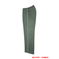 WWII German SS Fieldgrey Wool Straight Trousers With Pipe WWII German Wool Trousers,WW2 german uniforms,WWII army uniform,WWII german militaria,wehrmacht,german military clothing,WW2 reproduction,M40 tunic