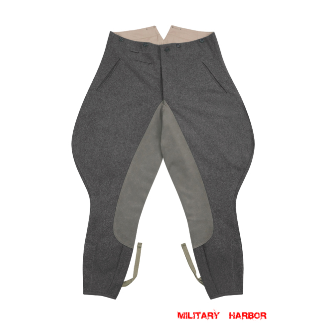 WWII German SS Officer Stone Grey Wool Riding Breeches WWII German Wool Trousers,WW2 german uniforms,WWII army uniform,WWII german militaria,wehrmacht,german military clothing,WW2 reproduction,Riding Breeches
