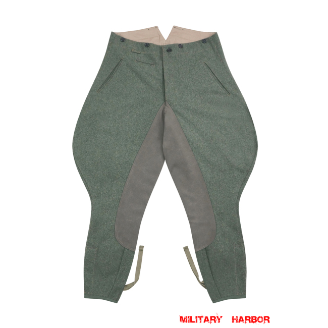 WWII German SS Officer Fieldgrey Wool Riding Breeches WWII German Wool Trousers,WW2 german uniforms,WWII army uniform,WWII german militaria,wehrmacht,german military clothing,WW2 reproduction,Riding Breeches