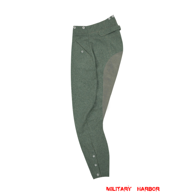 WWII German SS M40 Field Grey Wool Mounted Troops Riding Breeches WWII German Wool Trousers,WW2 german uniforms,WWII army uniform,WWII german militaria,wehrmacht,german military clothing,WW2 reproduction,Riding Breeches