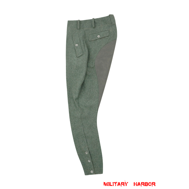 WWII German SS M44 Field Grey Wool Mounted Troops Riding Breeches WWII German Wool Trousers,WW2 german uniforms,WWII army uniform,WWII german militaria,wehrmacht,german military clothing,WW2 reproduction,Riding Breeches