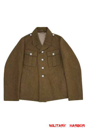 WWII German SA Mountain Brown Wool Bergrock Tunic Feldbluse II 5 buttons