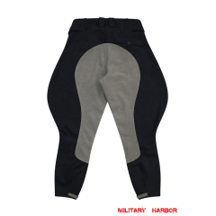 WWII German HJ Black Wool Riding Breeches