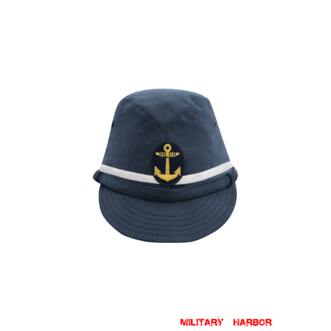 WWII Japanese IJN Navy First Type NCO field cap Blue 第二次世界大戦 日本帝国海軍 一種 下士官略帽 青/ブルー WWII Japan field caps,WW2 japanese,japanese uniforms,WW2 japanese cap,IJA cap,IJN cap,IJN Navy First Type field cap