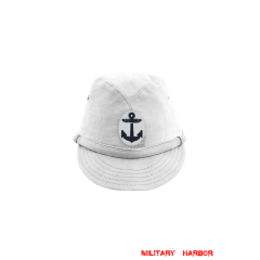 WWII Japanese IJN Navy Second Type EM field cap White 第二次世界大戦 日本帝国海軍 二種 兵用略帽  白/ワイト WWII Japan field caps,WW2 japanese,japanese uniforms,WW2 japanese cap,IJA cap,IJN cap,IJN Navy Second Type field cap