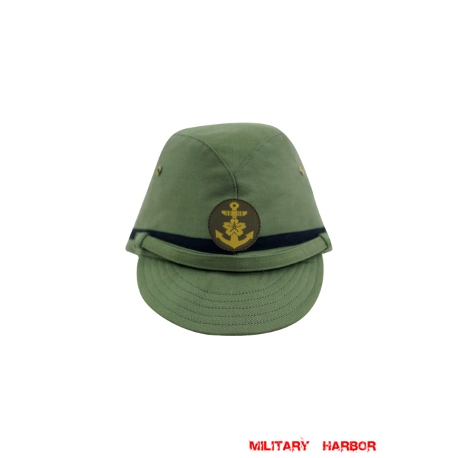 WWII Japanese IJN Navy Third Type NCO field cap Green 第二次世界大戦 日本帝国海軍 三種 下士官略帽 緑系 WWII Japan field caps,WW2 japanese,japanese uniforms,WW3 japanese cap,IJA cap,IJN cap,IJN Navy Third Type field cap