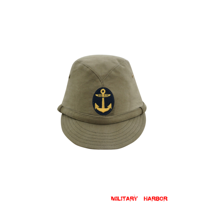 WWII Japanese IJN Navy Third Type EM field cap Khaki later 第二次世界大戦 日本帝国海軍 三種 兵用略帽 後期 茶系 WWII Japan field caps,WW2 japanese,japanese uniforms,WW8 japanese cap,IJA cap,IJN cap,IJN Navy Third Type field cap