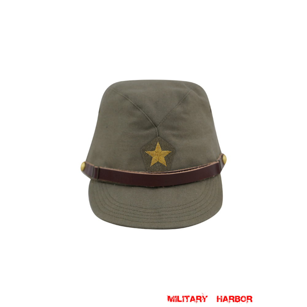 WWII Japanese IJA Army Officer field cap cotton Khaki 第二次世界大戦 日本帝国陸軍 士官将校用略帽戦闘帽 棉