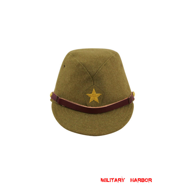 WWII Japanese IJA Army Officer field cap wool yellowish brown 第二次世界大戦 日本帝国陸軍 士官将校用略帽戦闘帽 ウール 黄褐色 WWII Japan visor caps,WW2 japanese,japanese uniforms,Japanese cap,Imperial Japanese,IJA,Japanese army field cap